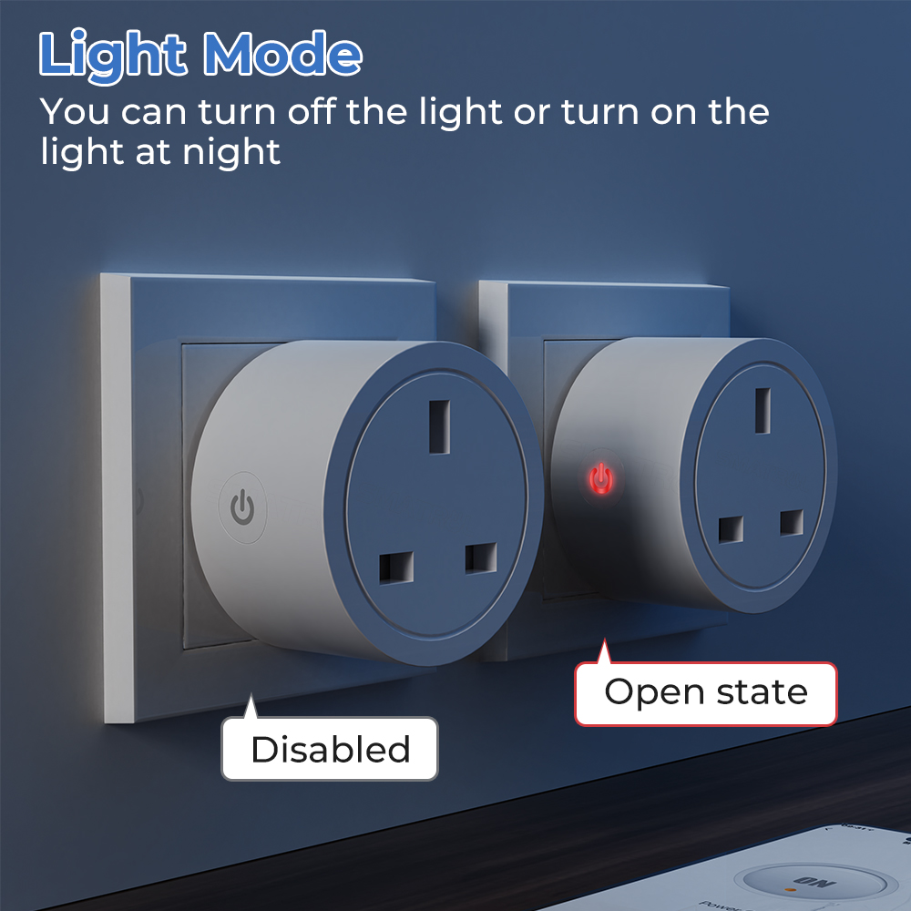 SMATRUL Tuya Smart Plug Socket WiFi 20A/16A Timer Plug In Socket RF433 ...