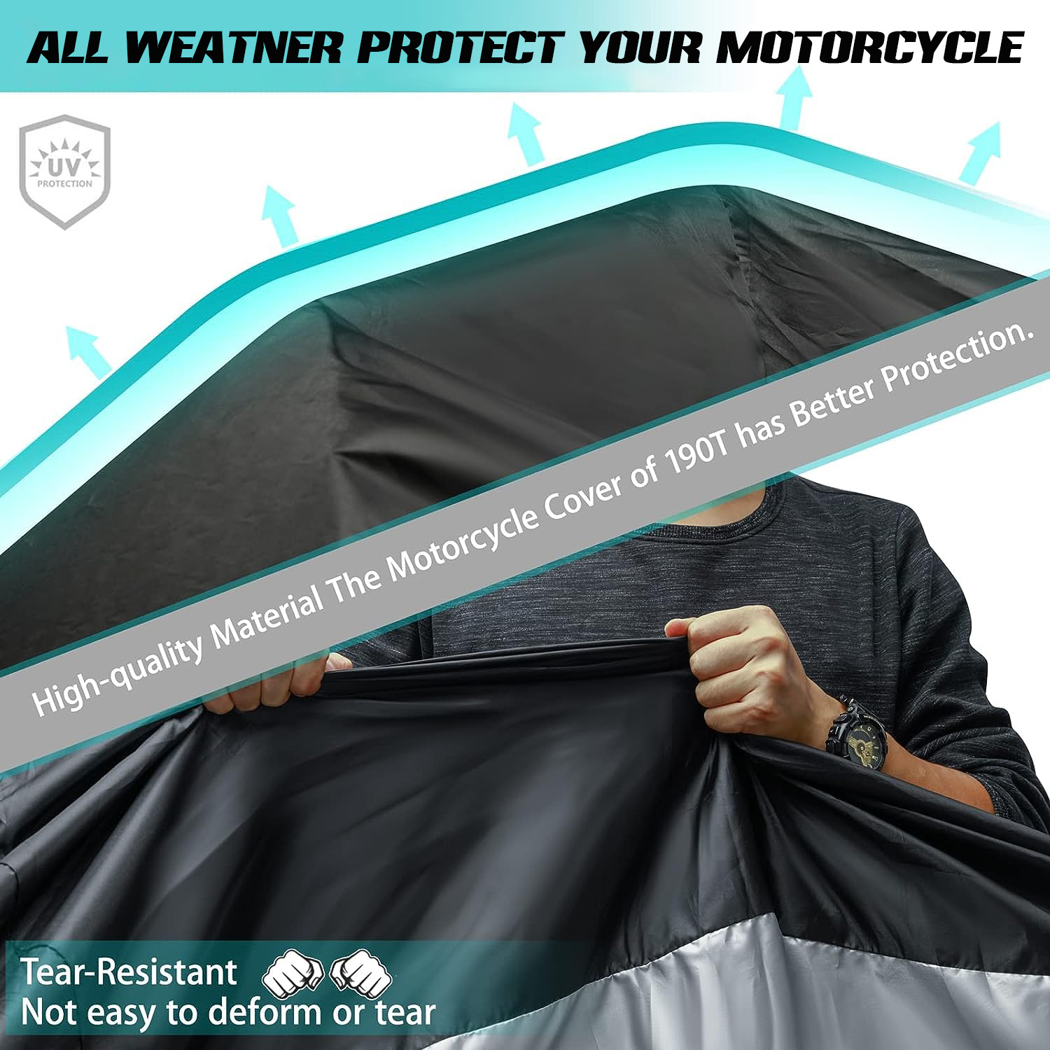AOLA Motorcycle Cover High Quality Waterproof Sun Outdoor Protection ...