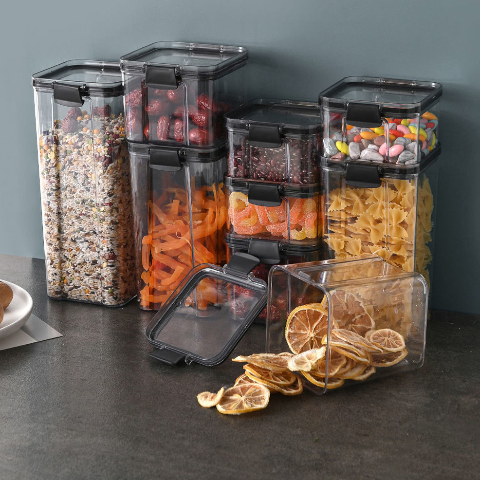 Stackable Airtight Twist Lock Transparent Food Storage Container ...