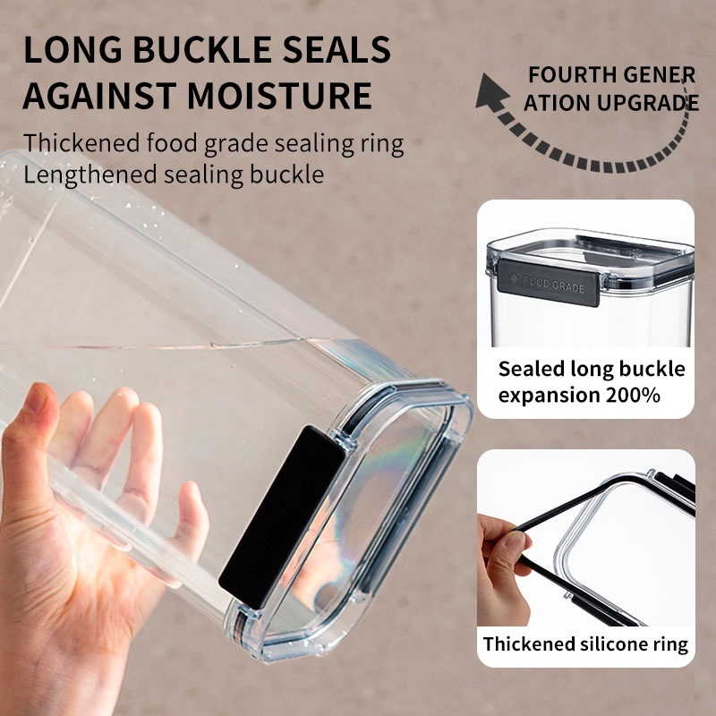Stackable Airtight Twist Lock Transparent Food Storage Container ...