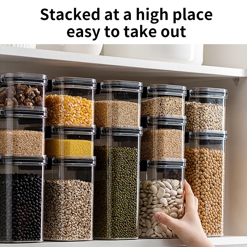 Stackable Airtight Twist Lock Transparent Food Storage Container ...