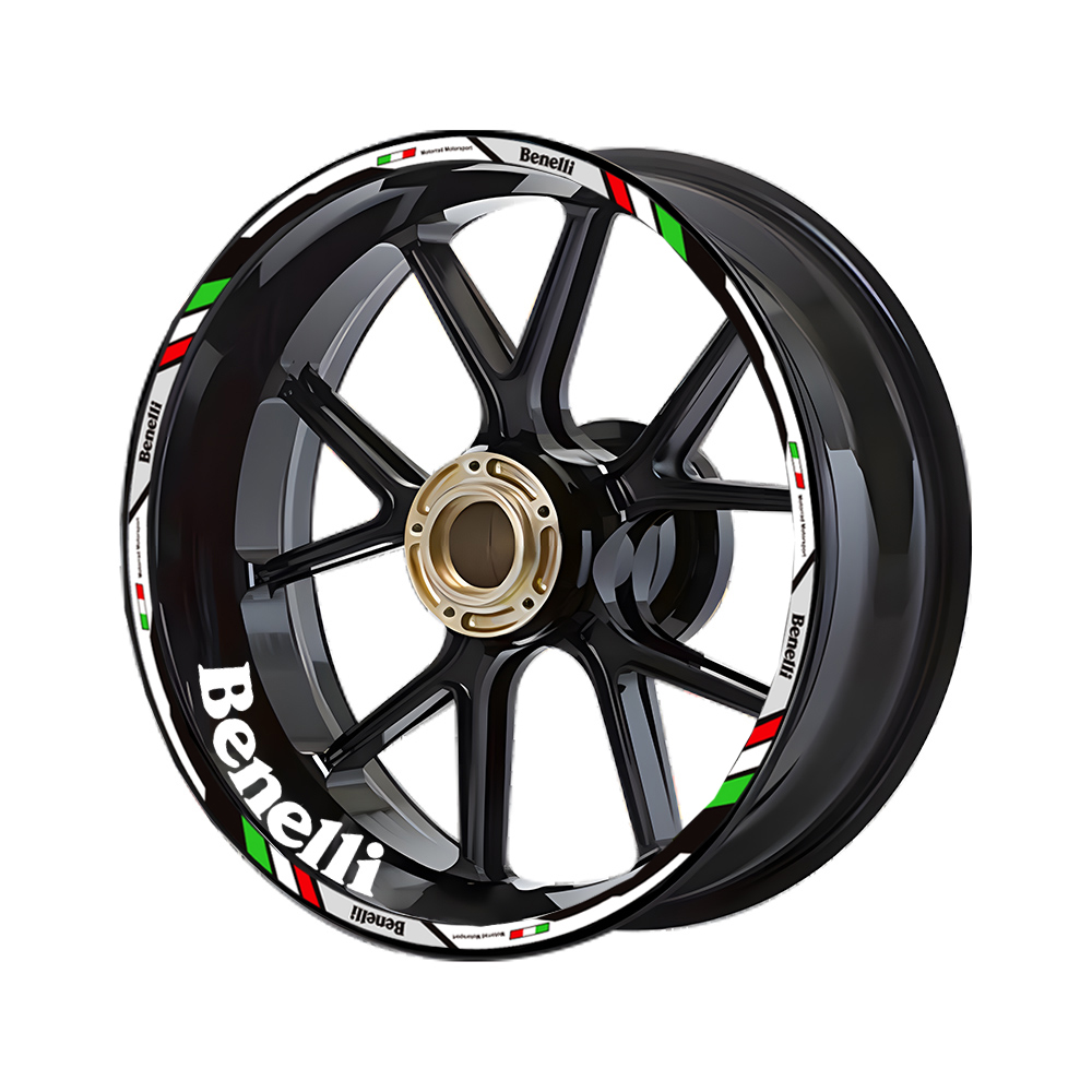 16 PCS New 18 Inch Reflective Motorcycle Stickers Outer Wheel Rim ...