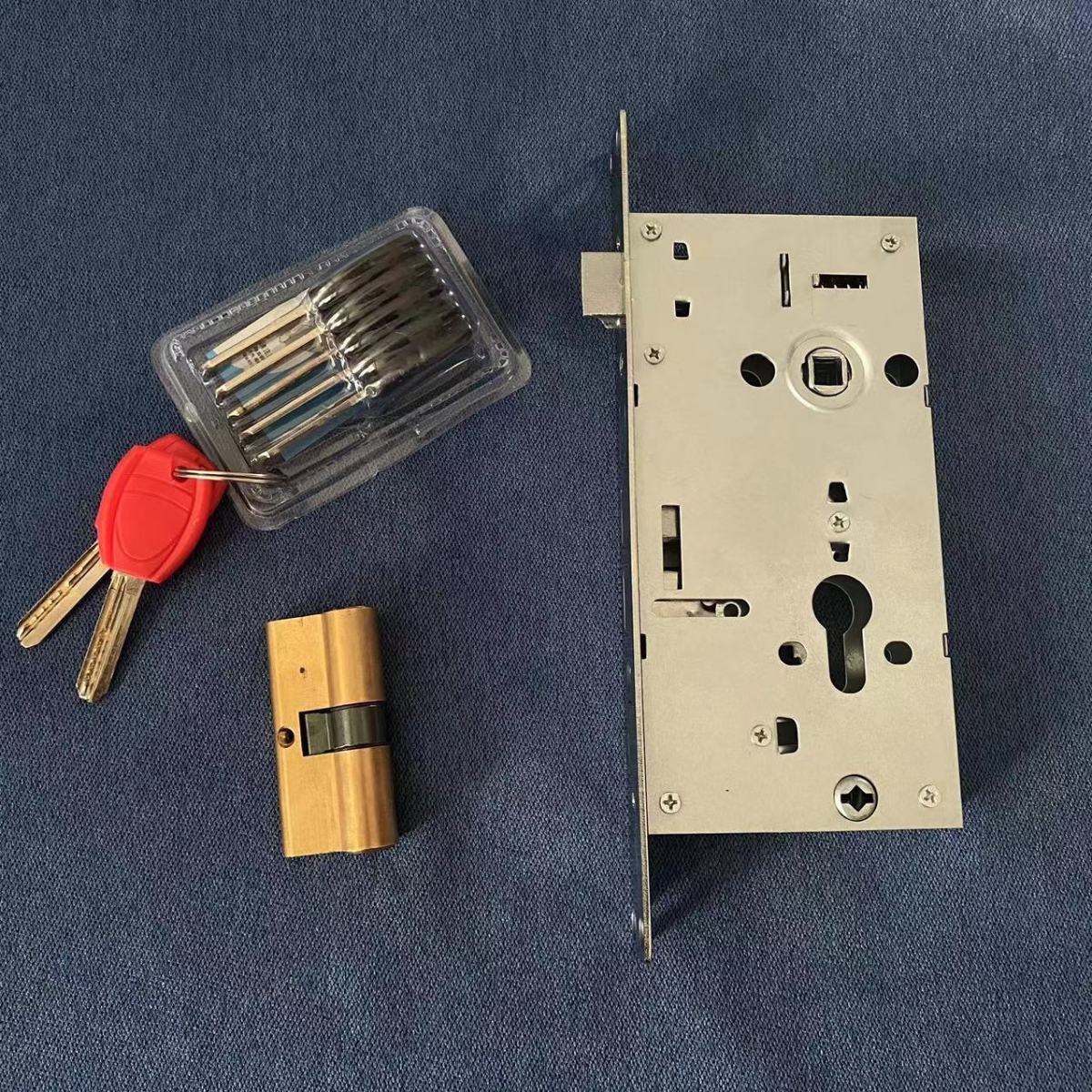Rorskin's old-fashioned press door lock Deluxe Stainless Steel Panel ...