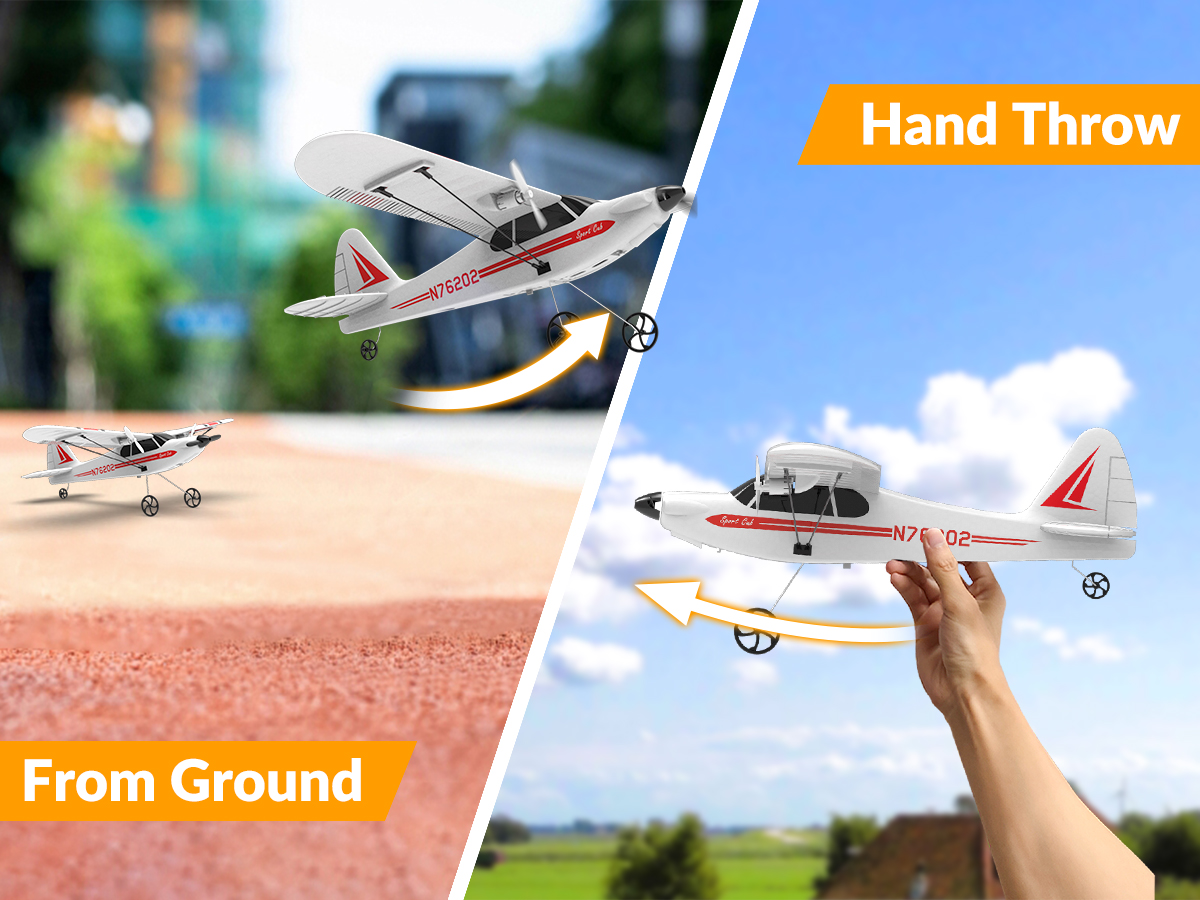 VOLANTEXRC RC Airplane Control 2.4Ghz 2CH 400mm Wingspan Fixed Wing EPP ...