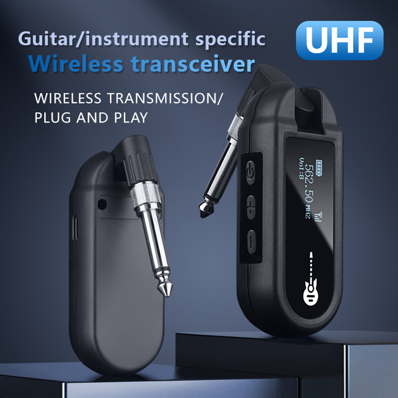 UHF Wireless Guitar System With Antenna,260FT Range,32 Channels,Dual
