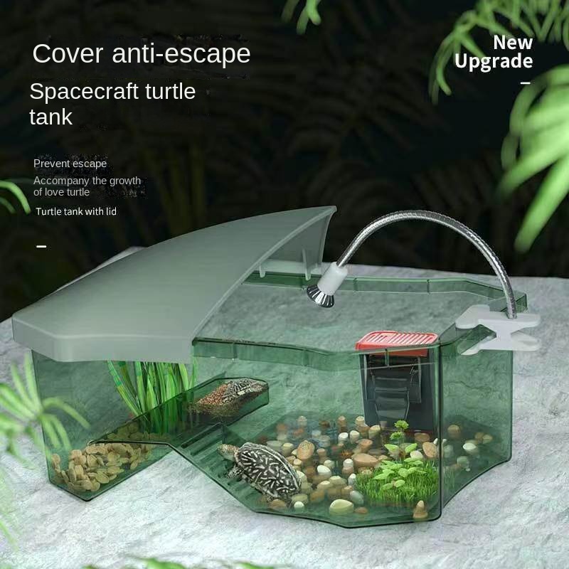 Turtle Villa with Drying Table Amphibious Tank Small Turtle Breeding ...
