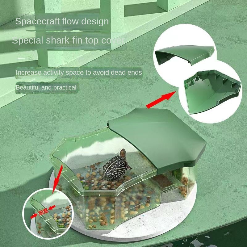 Turtle Villa with Drying Table Amphibious Tank Small Turtle Breeding ...