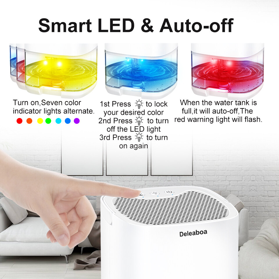 Dehumidifier Portable 2 in 1 1000ML Mini Dehumidifier Bathroom Air ...