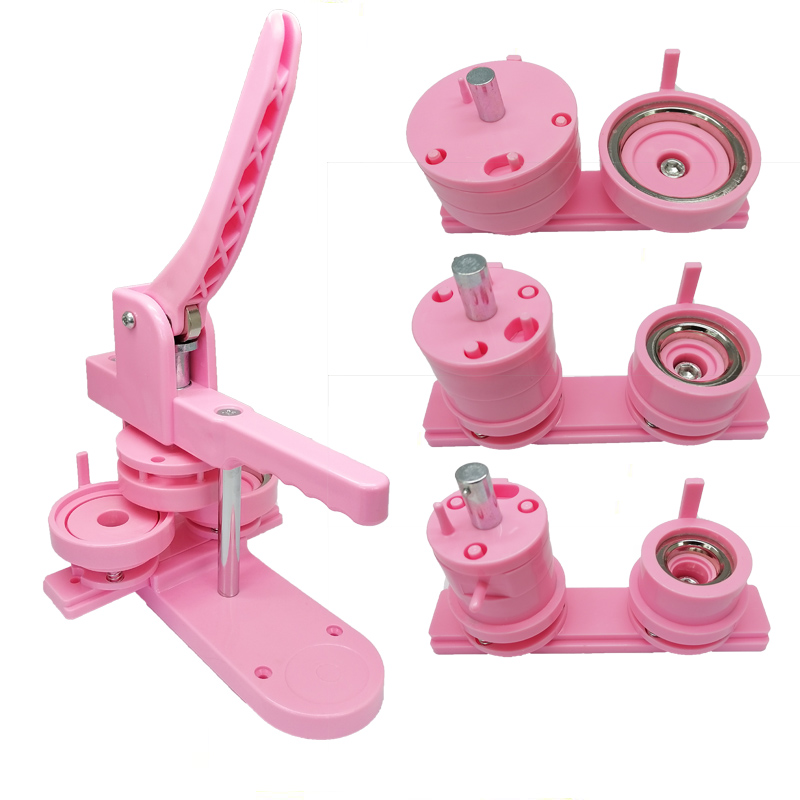 25mm 32mm 58mm Pink color Pin button badge making machine button badge ...