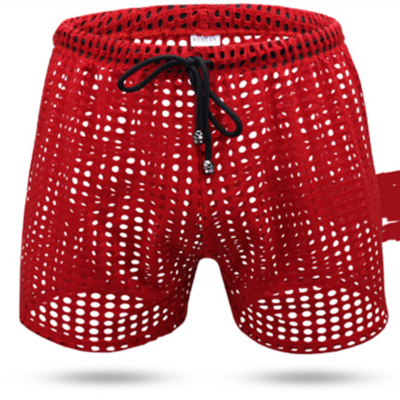 Man Mesh Boxers Sexy Men Loose Mesh Pants See Through Transparent Sleep ...