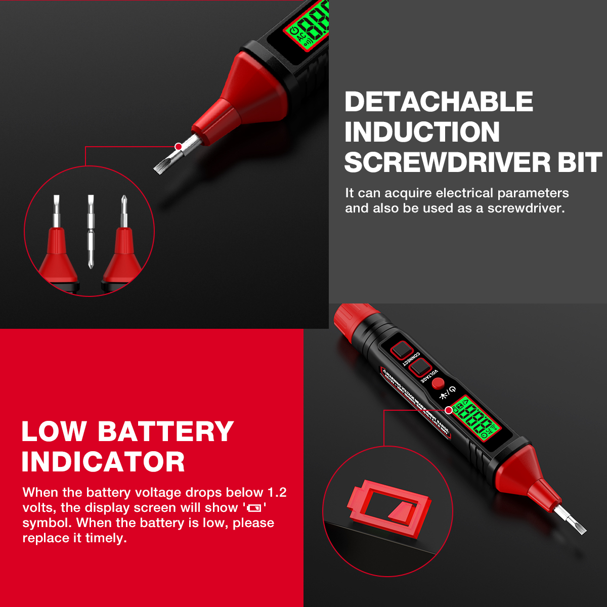 HABOTEST HT92 Voltage Tester Smart Pen NCV Measure Auto Power Off Wire ...