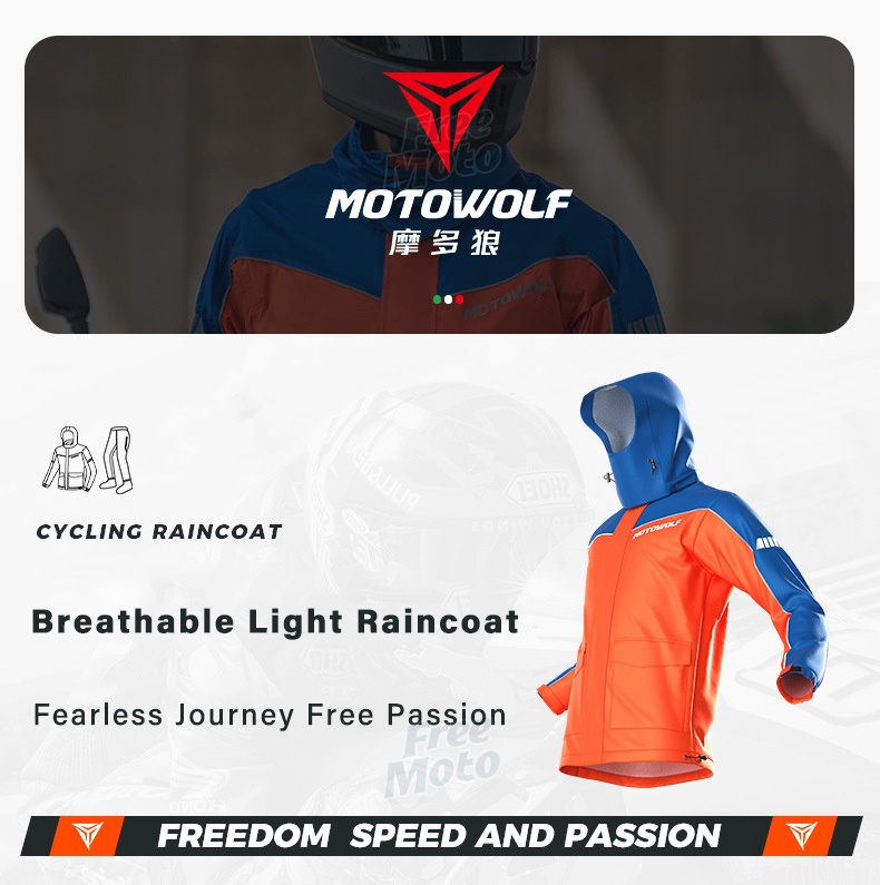 MOTOWOLF Motorcycle Raincoat Anti-Heavy Rain Cycling Rain Pants ...