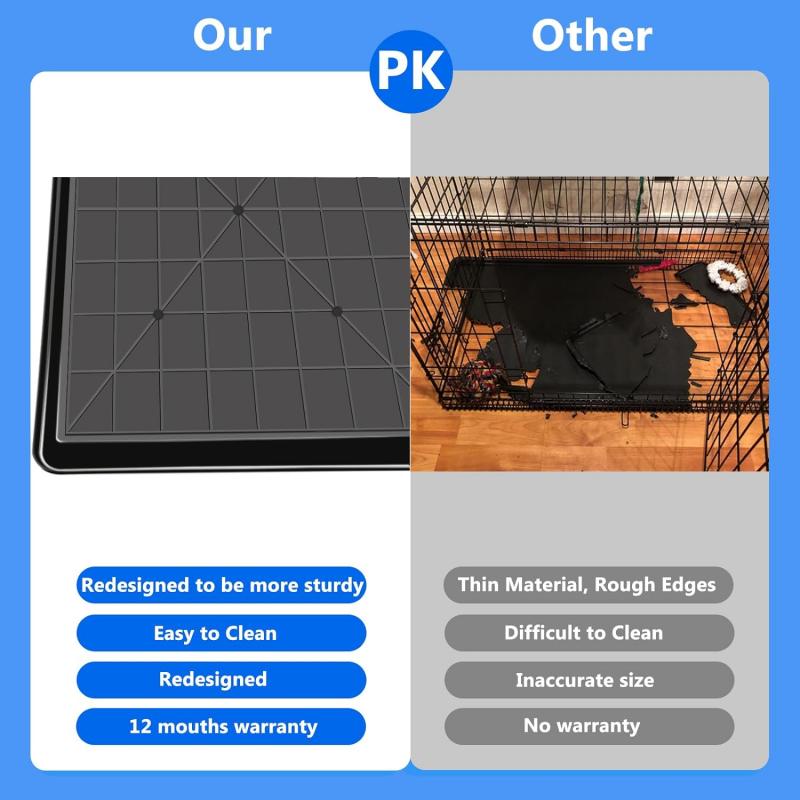 Parrot Toilet Pan Bird Cage Tray Black Replacement Dog Crate Pan, Bunny ...