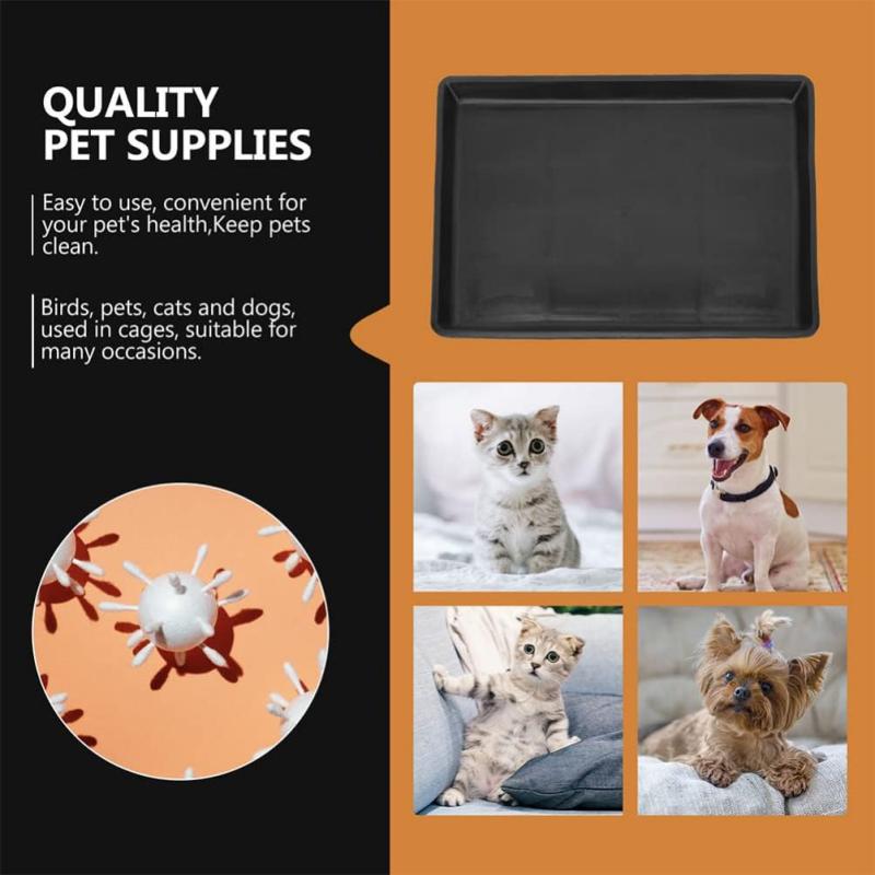 Parrot Toilet Pan Bird Cage Tray Black Replacement Dog Crate Pan, Bunny ...