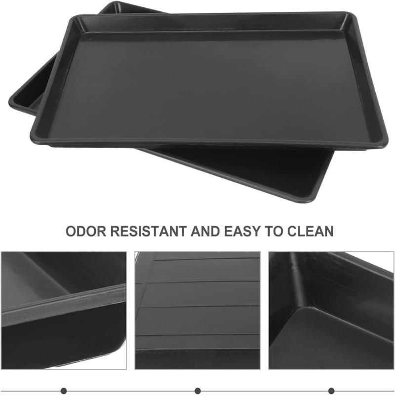 Parrot Toilet Pan Bird Cage Tray Black Replacement Dog Crate Pan, Bunny ...