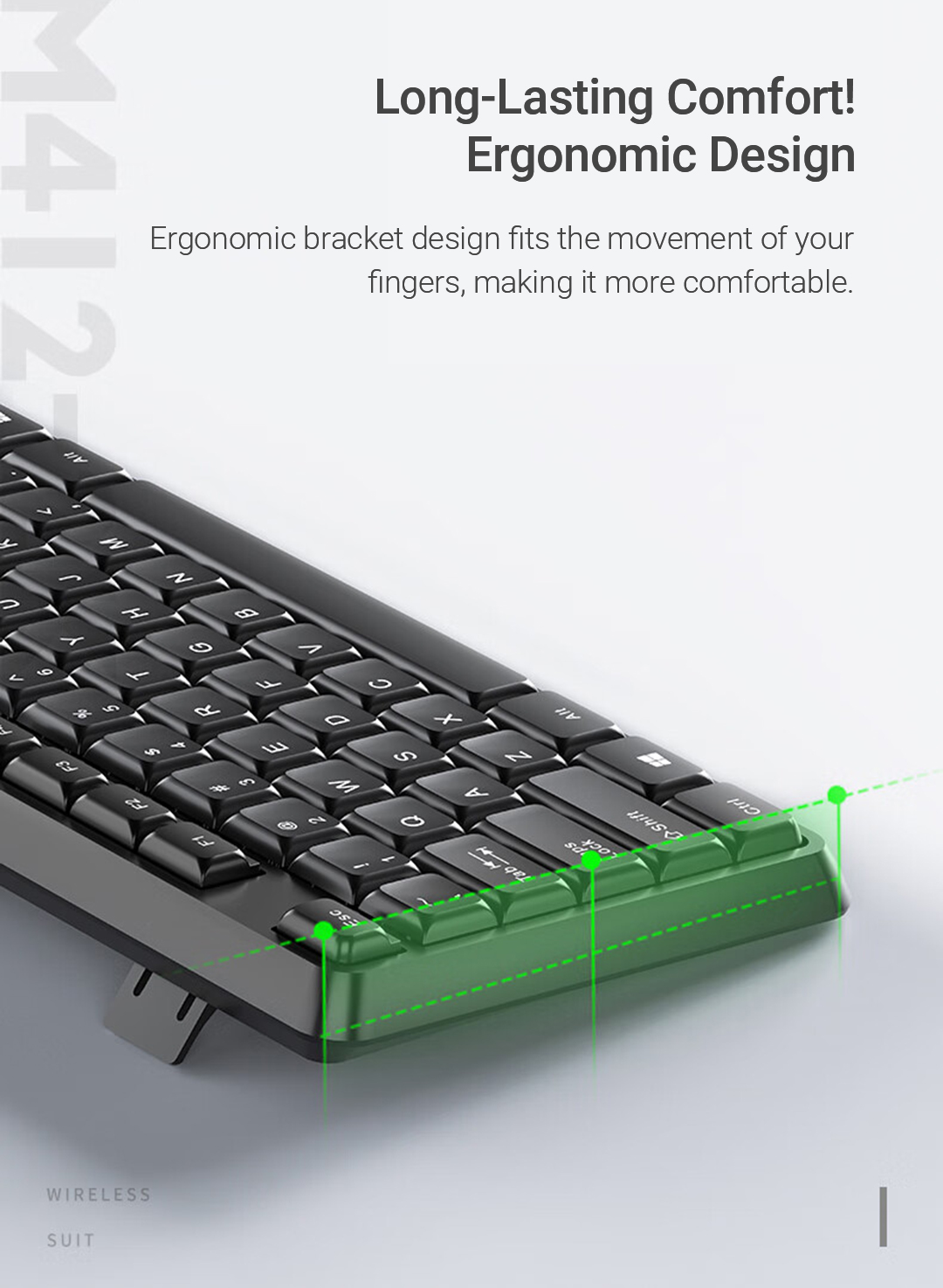 Acer Wireless Keyboard Mouse Set 2.4G Wireless Connection Ergonomic ...