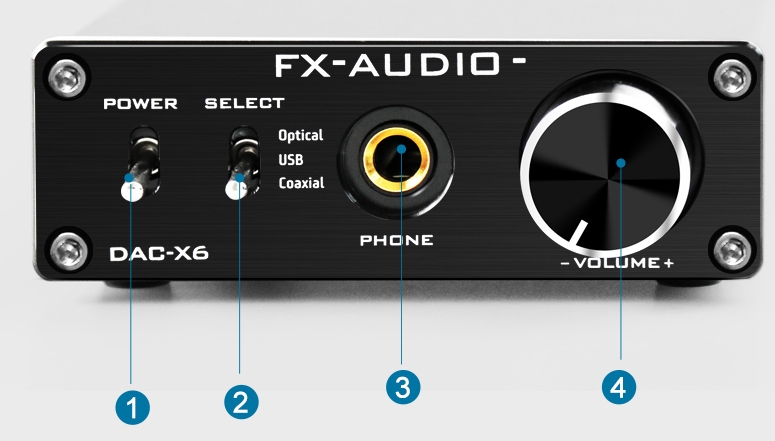 FX-AUDIO DAC-X6 2.0 Digital Audio Decoder DAC USB Input Amplifier 16Bit ...