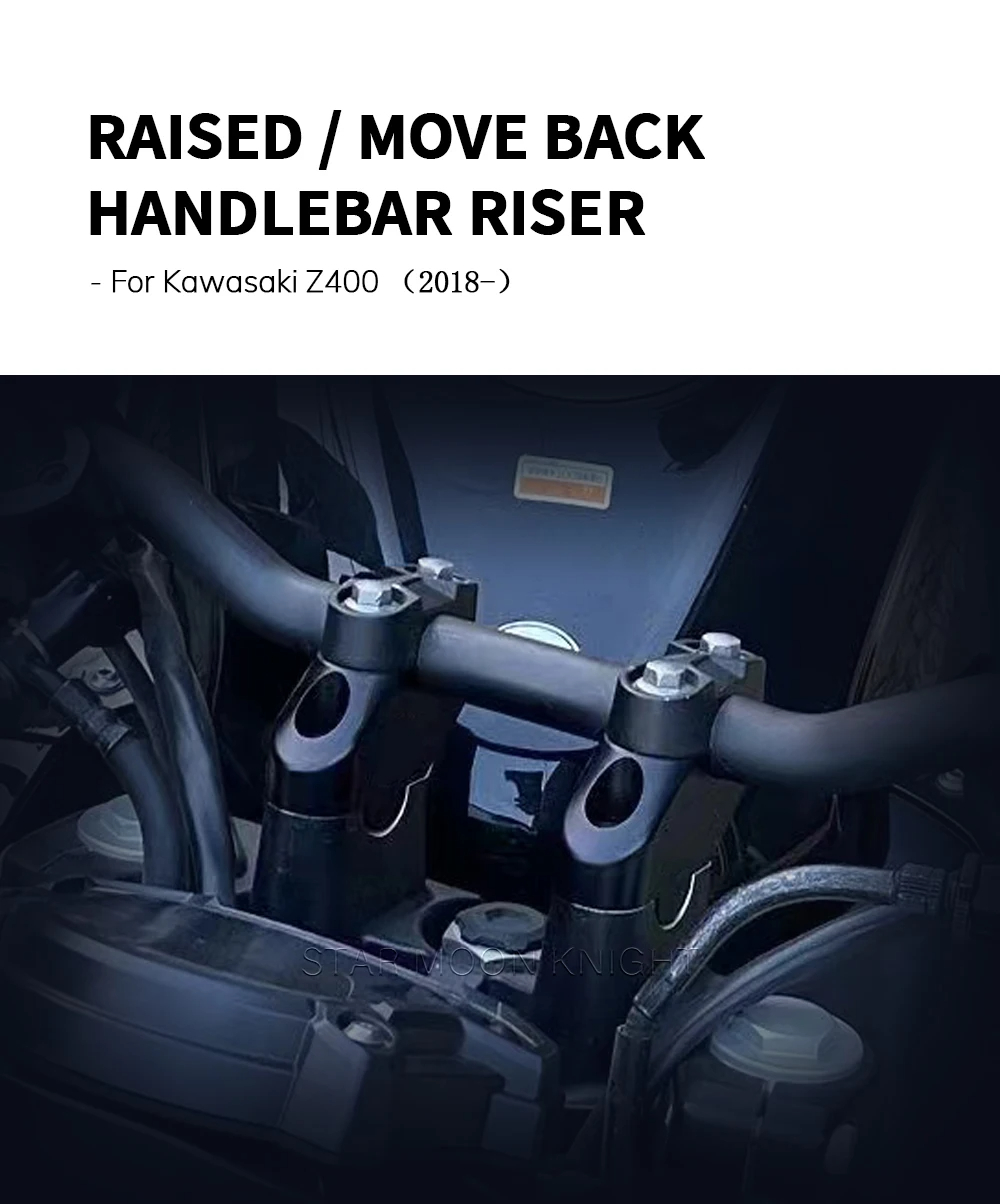 CNC Handlebar Riser Clamp For Kawasaki Z 400 Z400 2018 2019 2020 ...