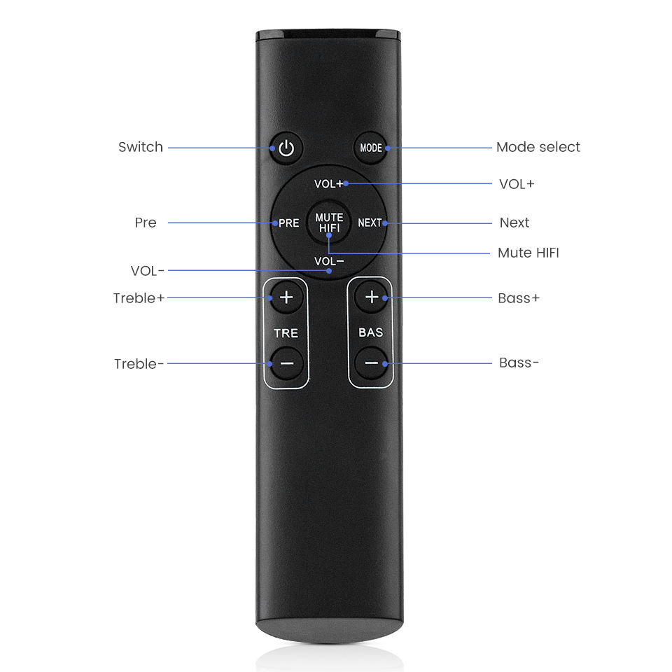 AIYIMA D03 Bluetooth 5.0 Power Amplifier 150 Watt x 2 Stereo HiFi 2.1 ...