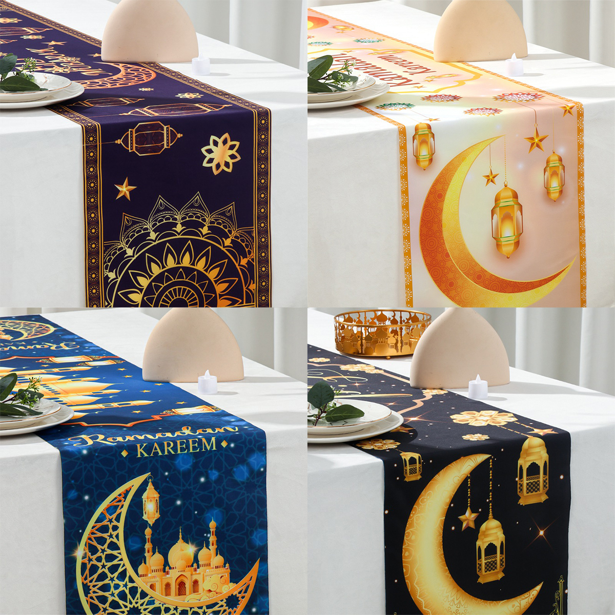 180×35CM Ramadan Decoration Table Runner EID Mubarak Decor For Home ...