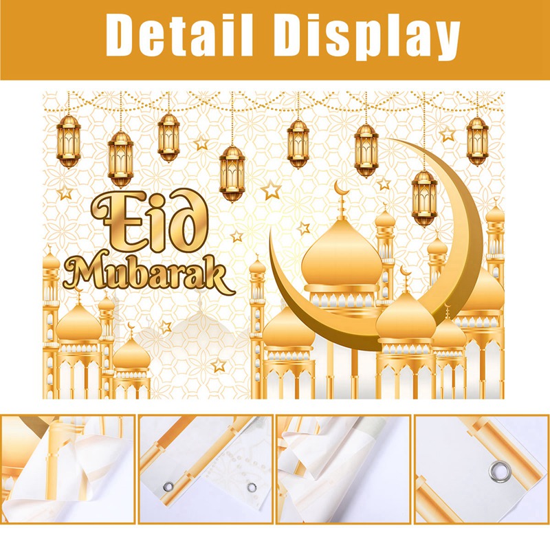 1*1.5 Meters Hari Raya Banner Ramadhan Decoration for Home 2024 Blue ...