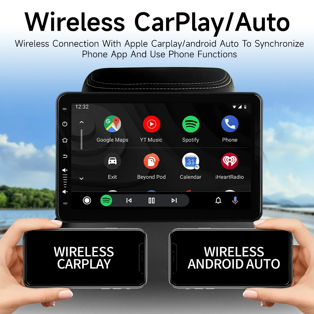 Headrest Monitor Display Android Tablet Touch Screen For Car Rear Seat ...