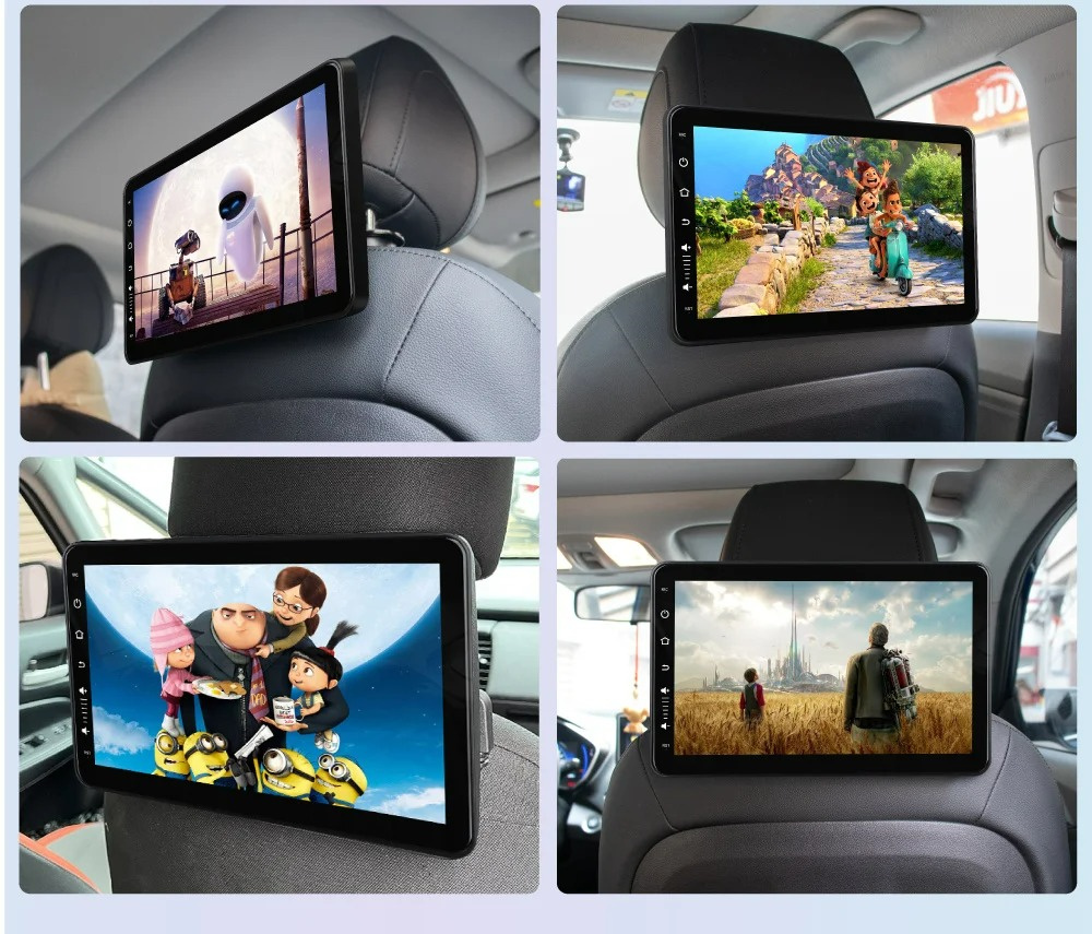 Headrest Monitor Display Android Tablet Touch Screen For Car Rear Seat ...