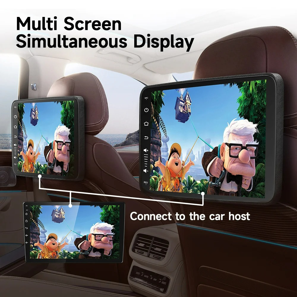 Headrest Monitor Display Android Tablet Touch Screen For Car Rear Seat ...
