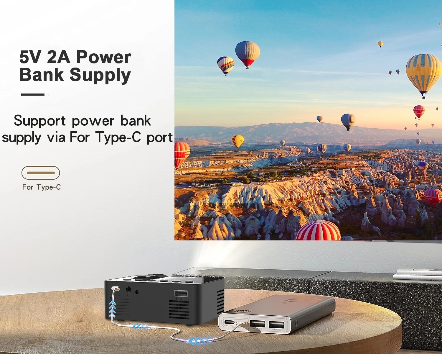 mini projector for phone Android iOS Portable projector camping Home ...