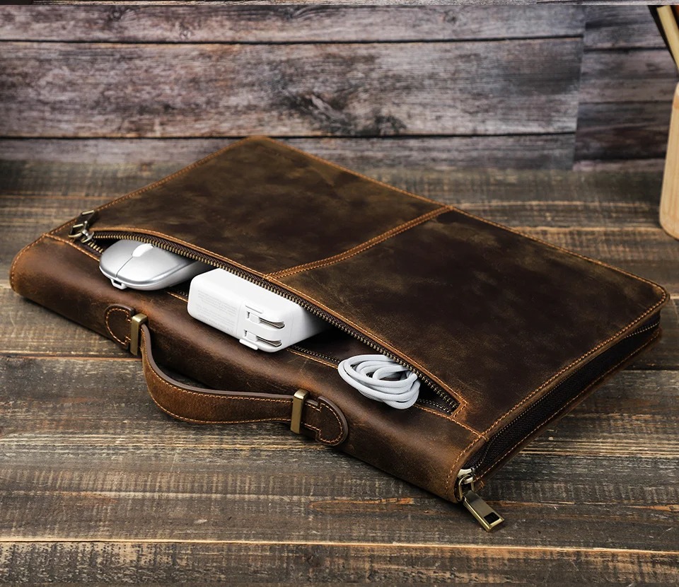 CONTACT'S FAMILY Genuine Leather Case for 13.3 14.2 16.2inch 2024 ...