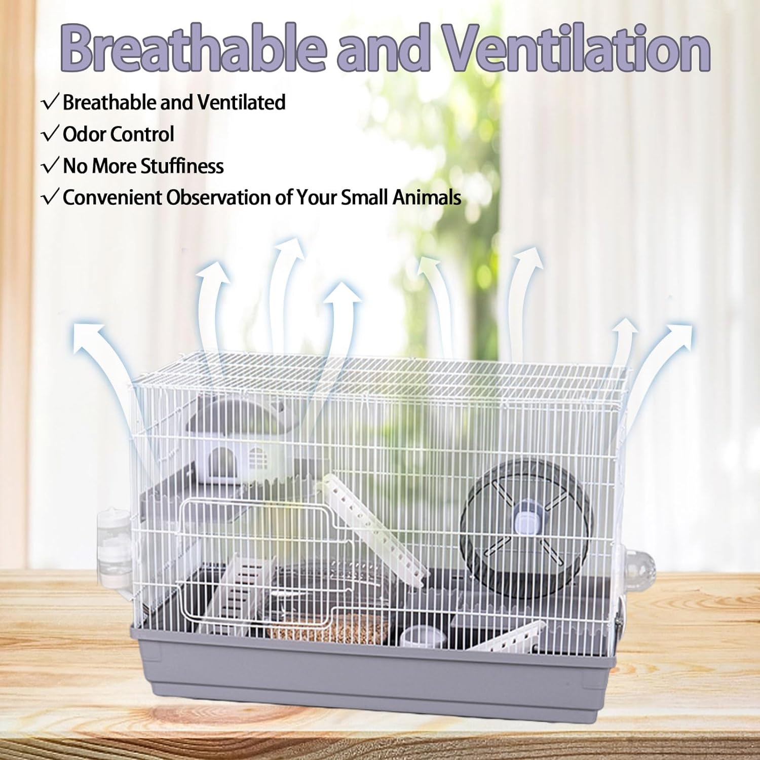 Hamster Cage and Habitats Large Gerbil Cage with Accessories Hut