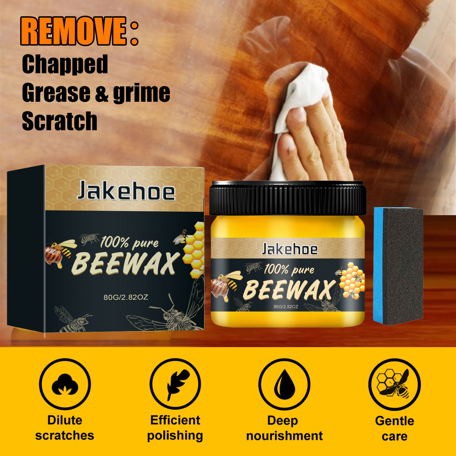 Jakehoe Beeswax Wooden Furniture Decontamination And Polishing ...