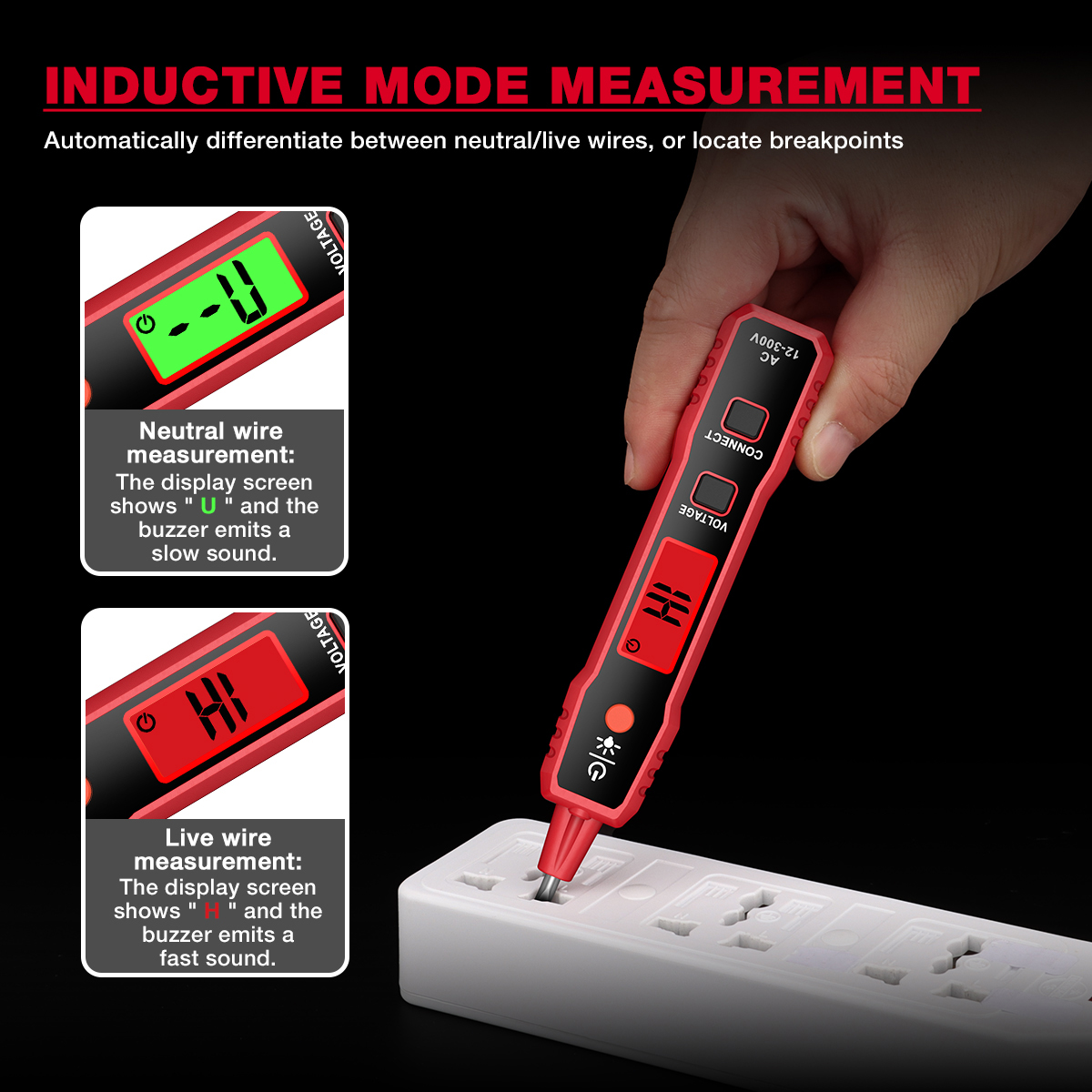 HABOTEST HT89A Voltage Tester AC 12-300V NCV Measurement Wire ...
