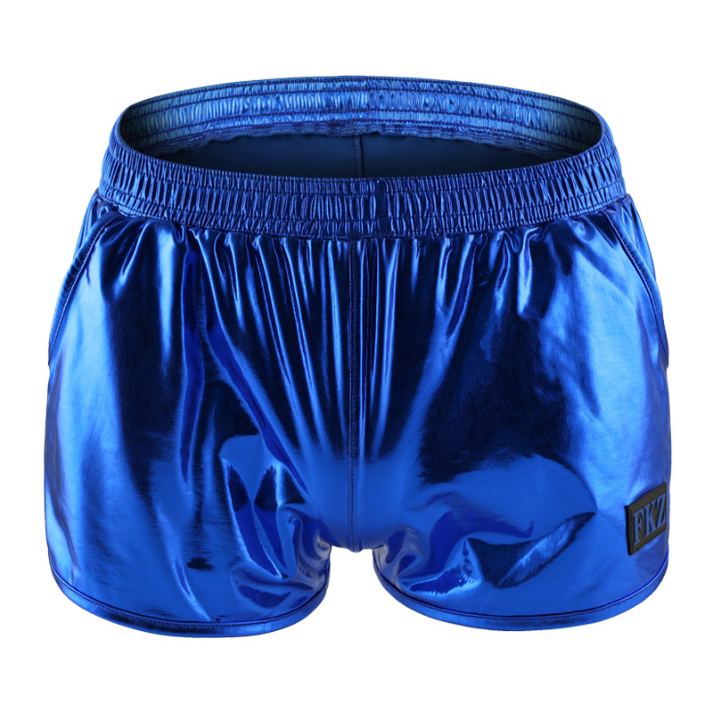 Men Shiny Boxers Man Faux Leather Clubwear Trunks Penis Pouch Underwear ...