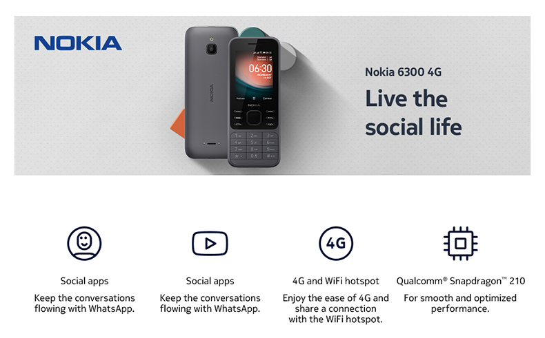 Nokia 6300 4G Price in Malaysia & Specs - RM229