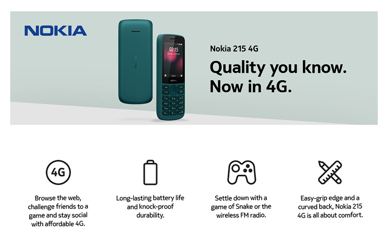 Nokia 215 4G Phone (2.8