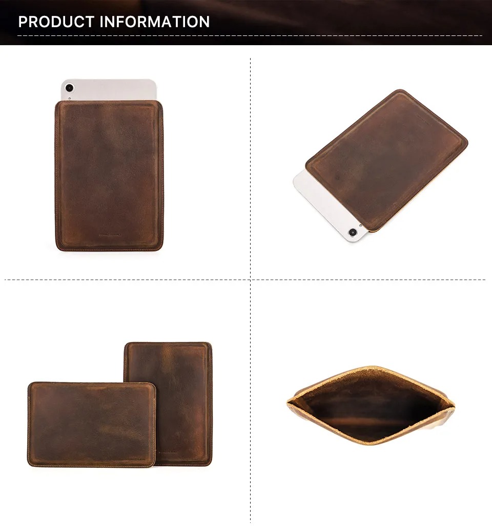 CONTACTS FAMILY Cow Leather Sleeve Case for 6 8.3 inch Tablet 2024 ...