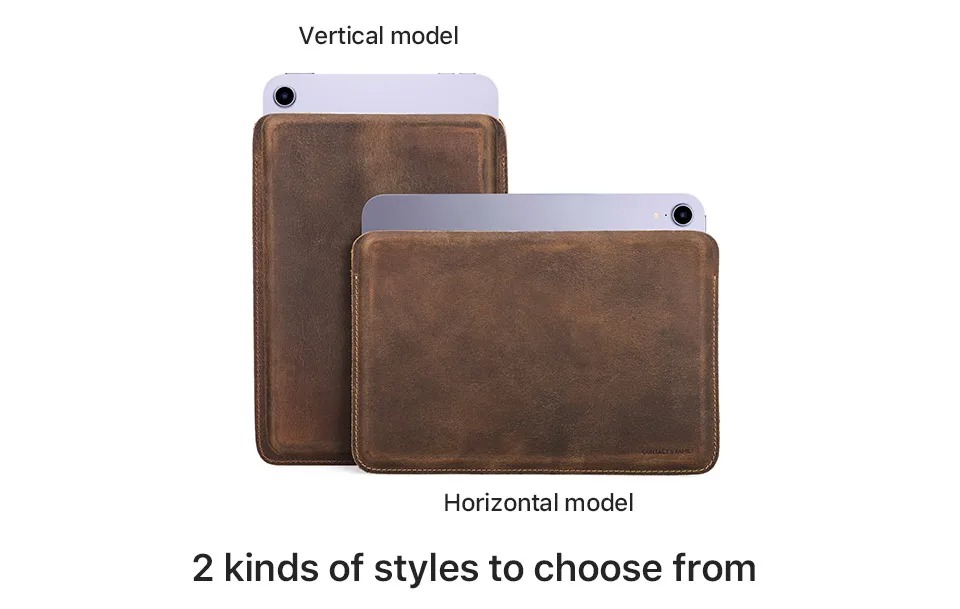 CONTACTS FAMILY Cow Leather Sleeve Case for 6 8.3 inch Tablet 2024 ...