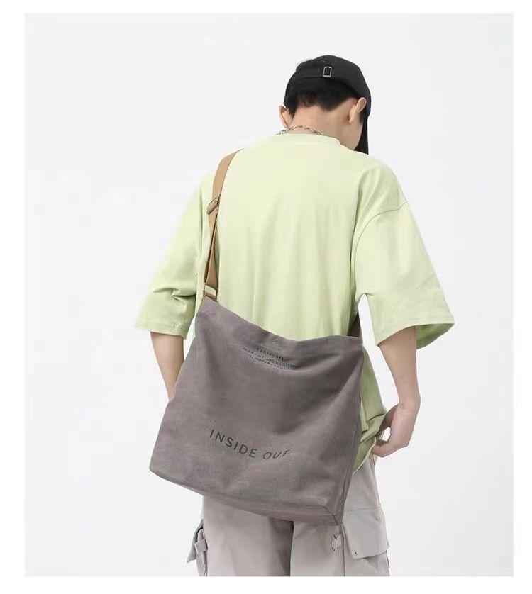Raya 2024 Simple Messenger Canvas Bag Solid Color Retro Handbag ...