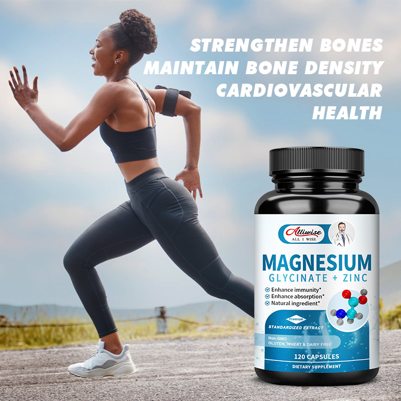 Alliwise Magnesium Glycinate Supplement Magnesium Capsule with Zinc ...