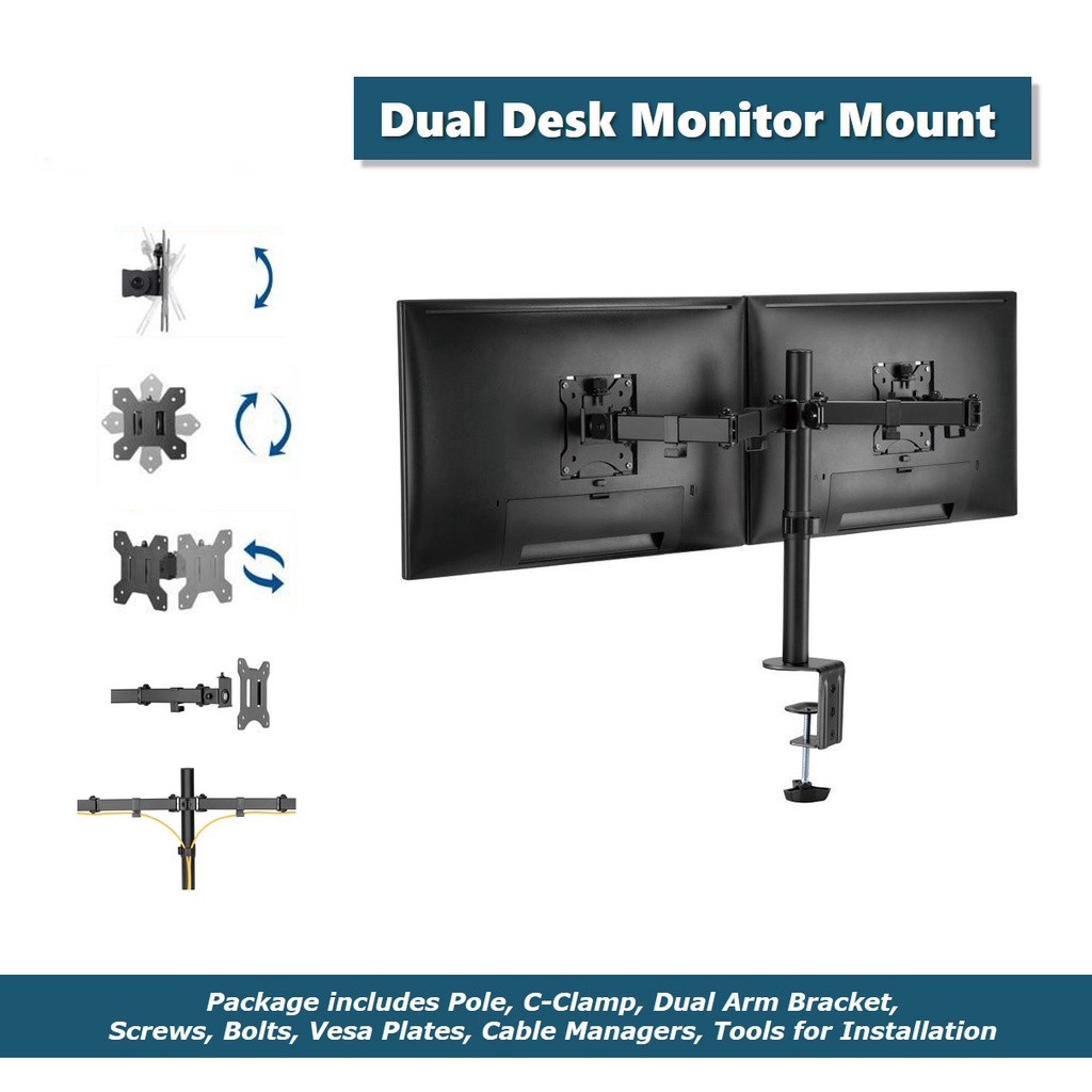 EXPOSE Adjustable Arm Single Monitor Stand (10
