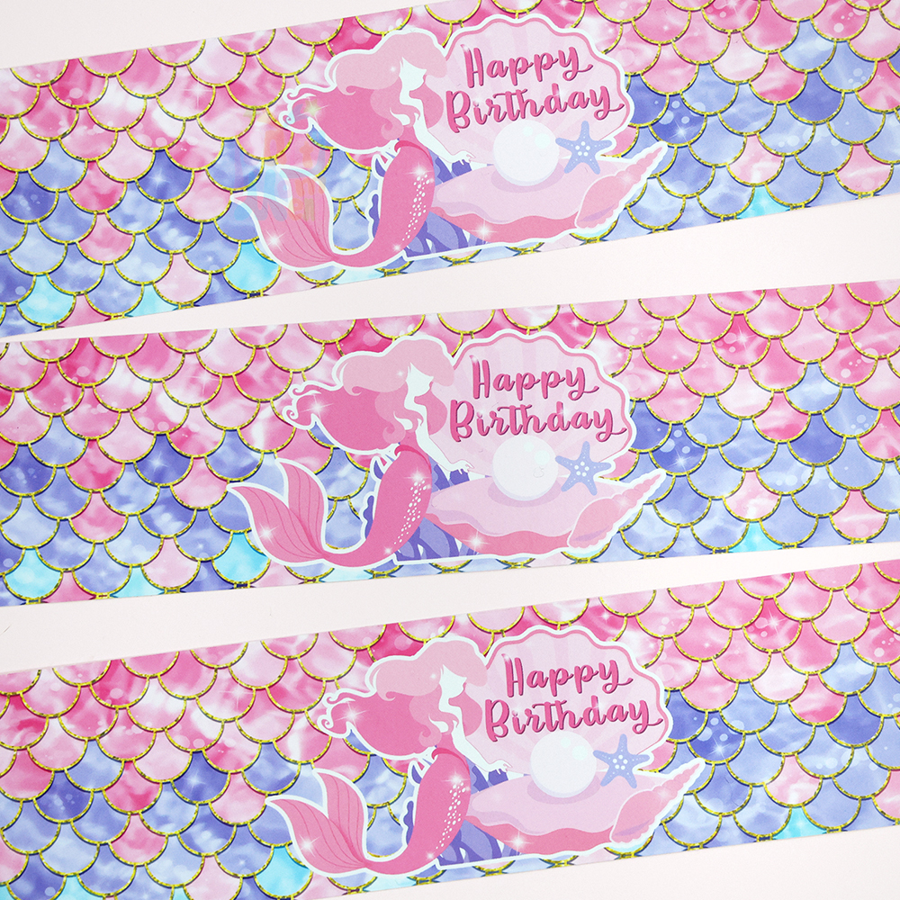 10pcs/set Mermaid Theme Water Bottle Sticker Label for Kids Girl ...