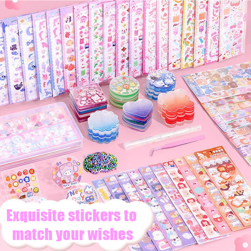 826PCS Full Set CUCKOO Material Package Sticker Kids Keychain DIY Hand ...