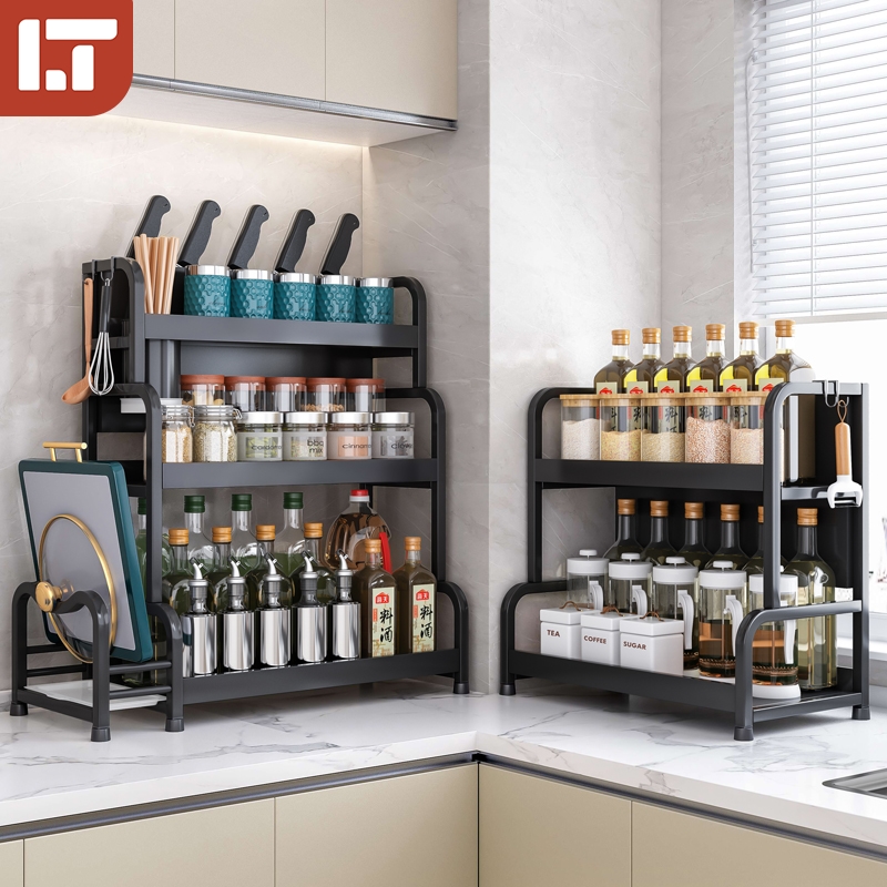 Kitchen Spice Rack Seasoning Rack Rak Rempah Ratus Dapur Condiment Rack ...
