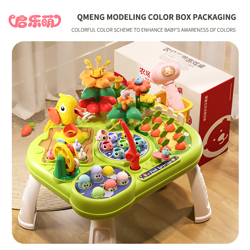 [Qilemeng] Baby Activity Table 6 in 1 Multifunction Game Table Kids ...