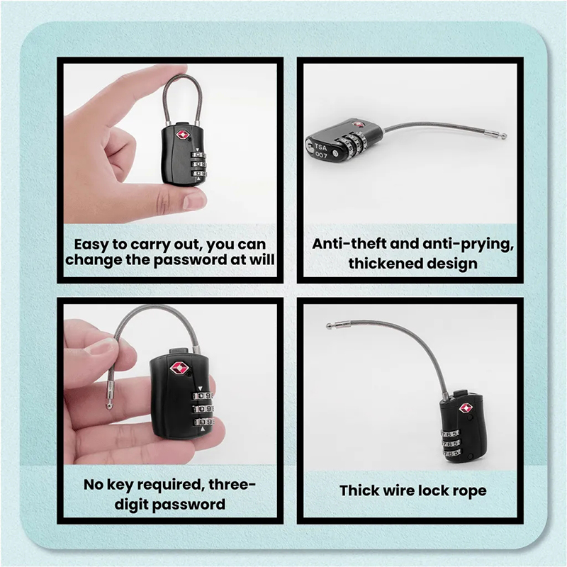 Alert Tsa Luggage Locks Walmart Thin Cable Lock SURE LOCK TSA