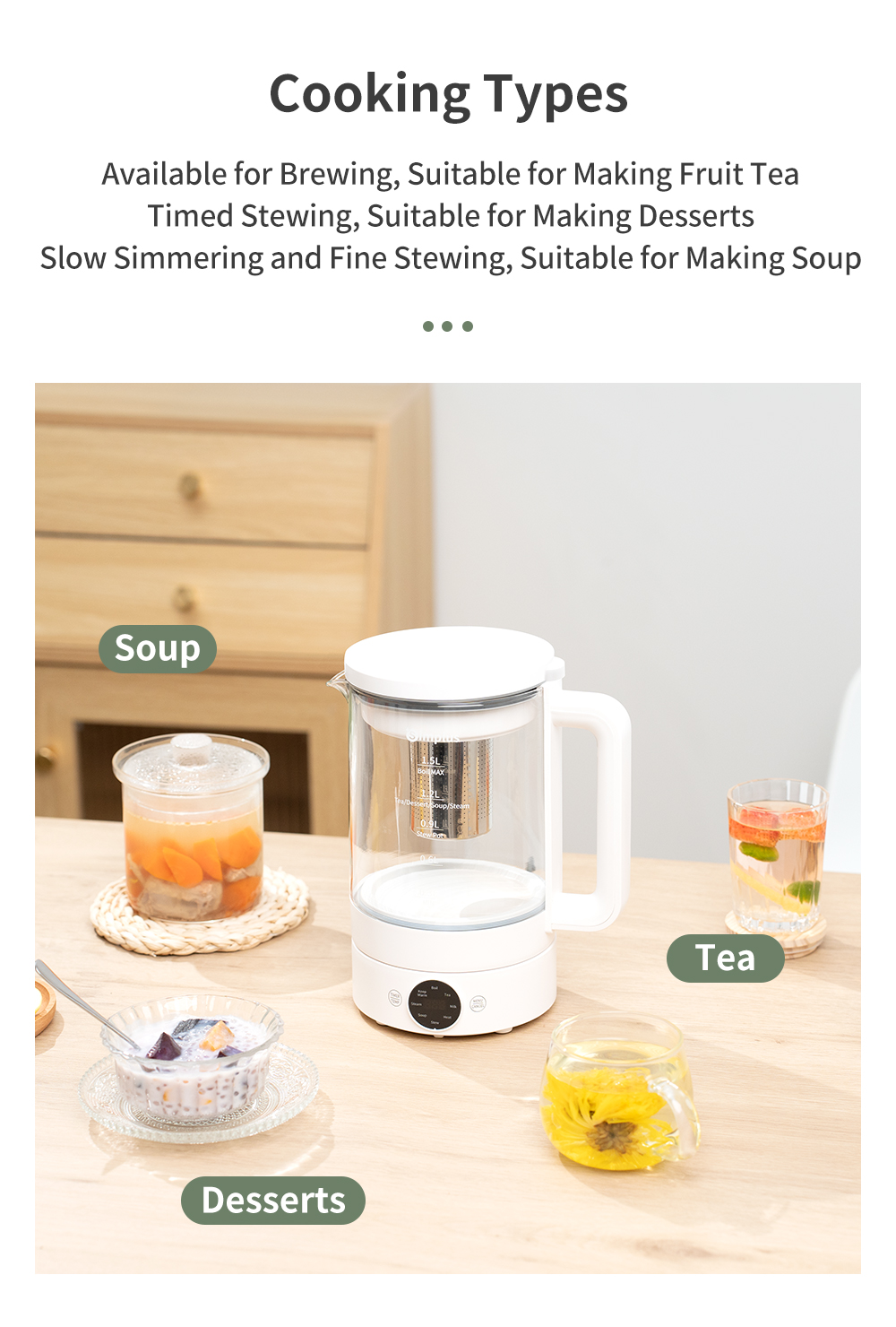 Simplus Health Pot | 1.5L 850W | 24H Reservation | Automatic Power Off ...