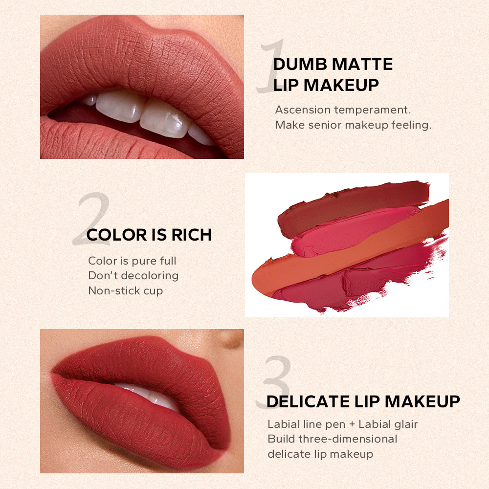 Beauty Glazed Lipstick 2 In 1 Matte Lipliner Brick Red 112 Cn 11134208 7R98O Lrzrfzws45Wd8B