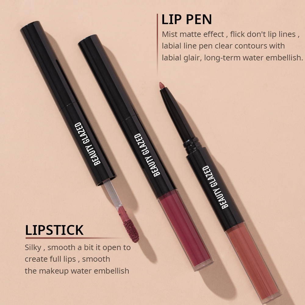 Beauty Glazed Lipstick 2 In 1 Matte Lipliner Brick Red 112 Cn 11134208 7R98O Lrzrfzws5Kgt59