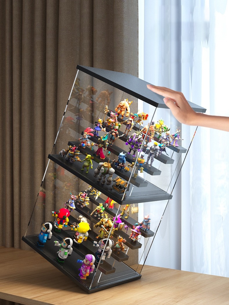 2-5 Layers Of Acrylic Display Box With Lights | Shopee Malaysia